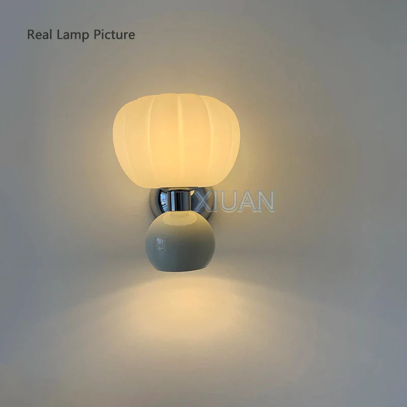 Afralia™ Pumpkin Wall Lights for Bedroom and Living Room