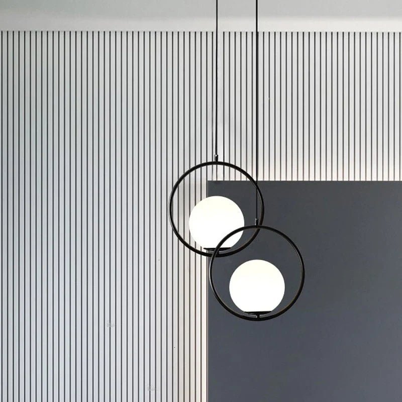 Afralia™ Glass Ball Pendant Lamp: Elegant Dining Room Light Fixture, Gold Finish