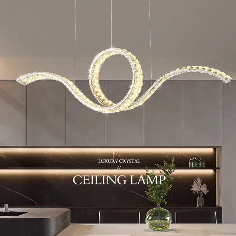 Afralia™ LED Crystal Chandeliers: Elegant Lighting for Dining Room and Bar Decor