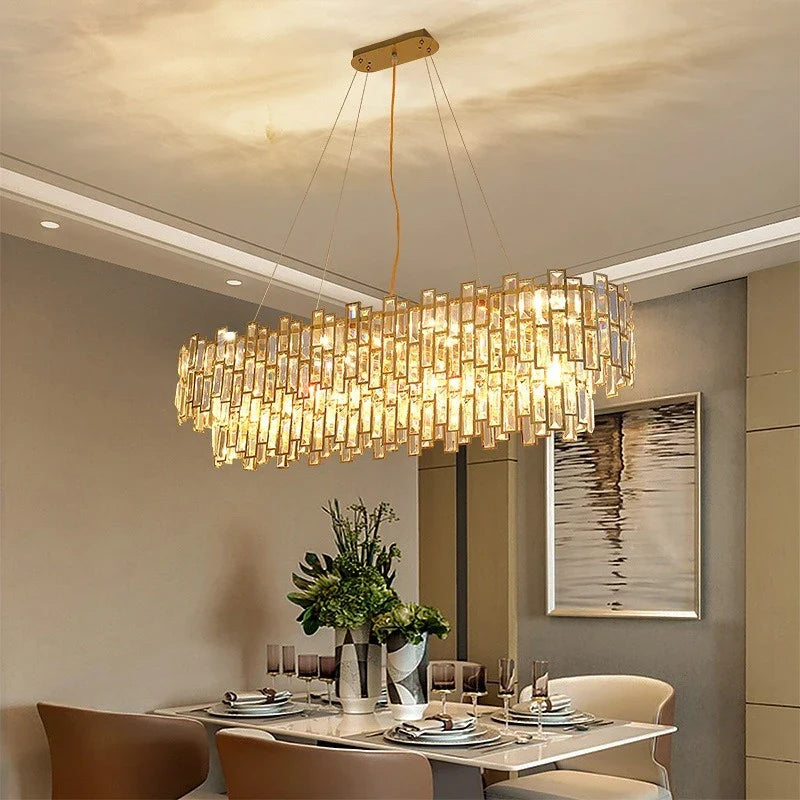 Afralia™ Golden Branch Crystal Chandelier for Bedroom & Living Room