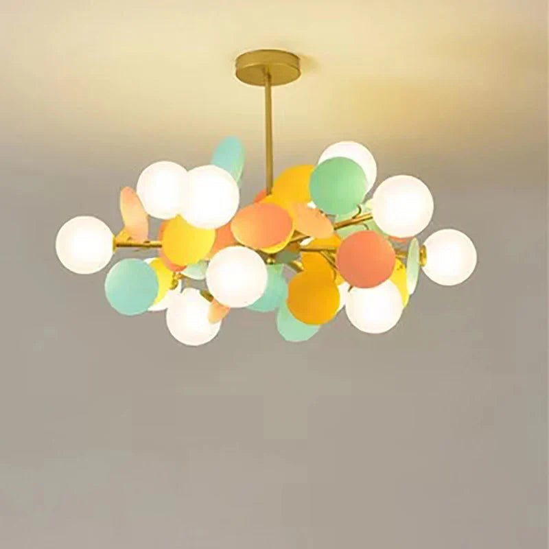 Afralia™ Scandinavian Chandelier: Colorful Magic Bean Tree Branch Light for Living Room