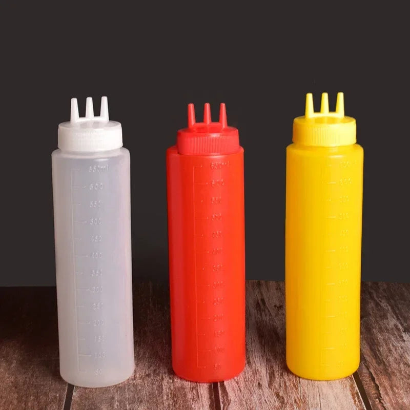 Afralia™ 3-Hole Squeeze Bottle Condiment Dispenser