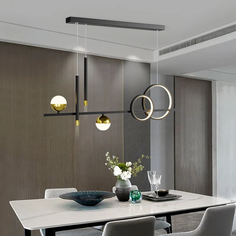 Afralia™ Nordic Minimalist LED Chandelier for Modern Dining, Bar, and Restaurant