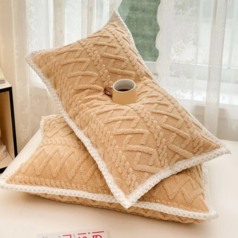 Afralia™ Velvet Taffeta Jacquard Pillowcases | Plush, Soft Home Textiles for Adults & Kids