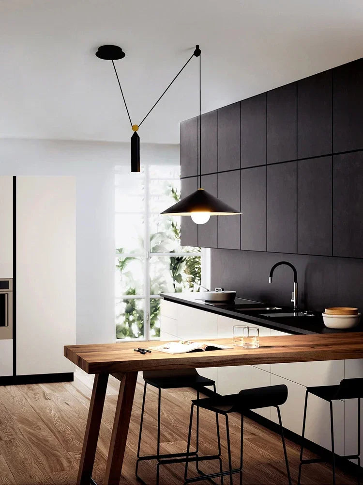 Afralia™ Nordic Modern Chandelier LED Lamp for Dining Room and Study