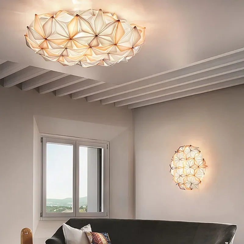 Afralia™ Geometric Italian Design Ceiling Light for Romantic Dining Room & Living Room