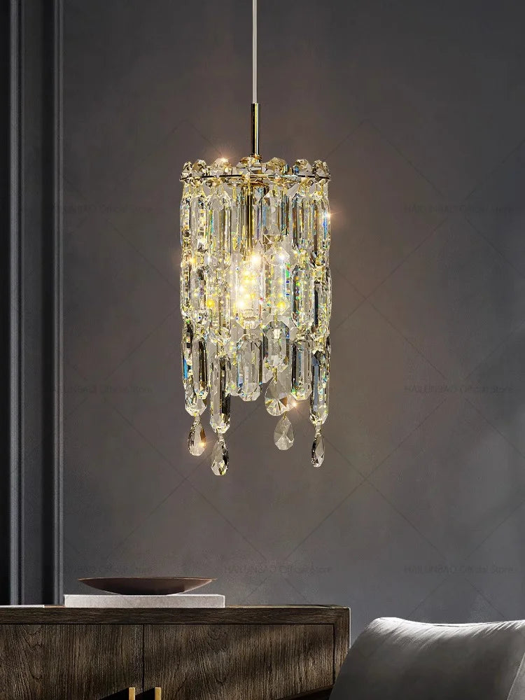 Afralia™ Crystal Headboard Chandelier: Modern Luxury for Master Bedroom & Dining Room