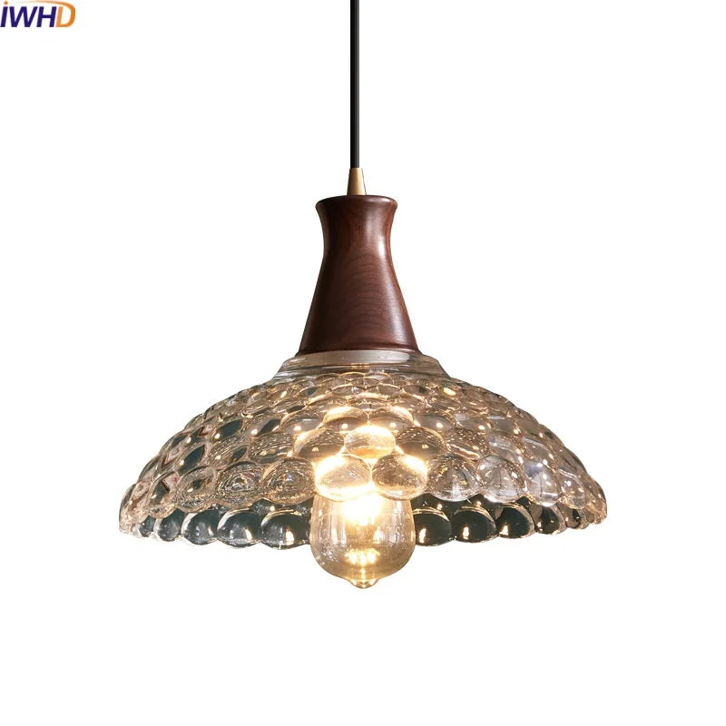 Afralia™ Modern LED Glass Pendant Light for Bedroom Kitchen Dining Room Fixtures