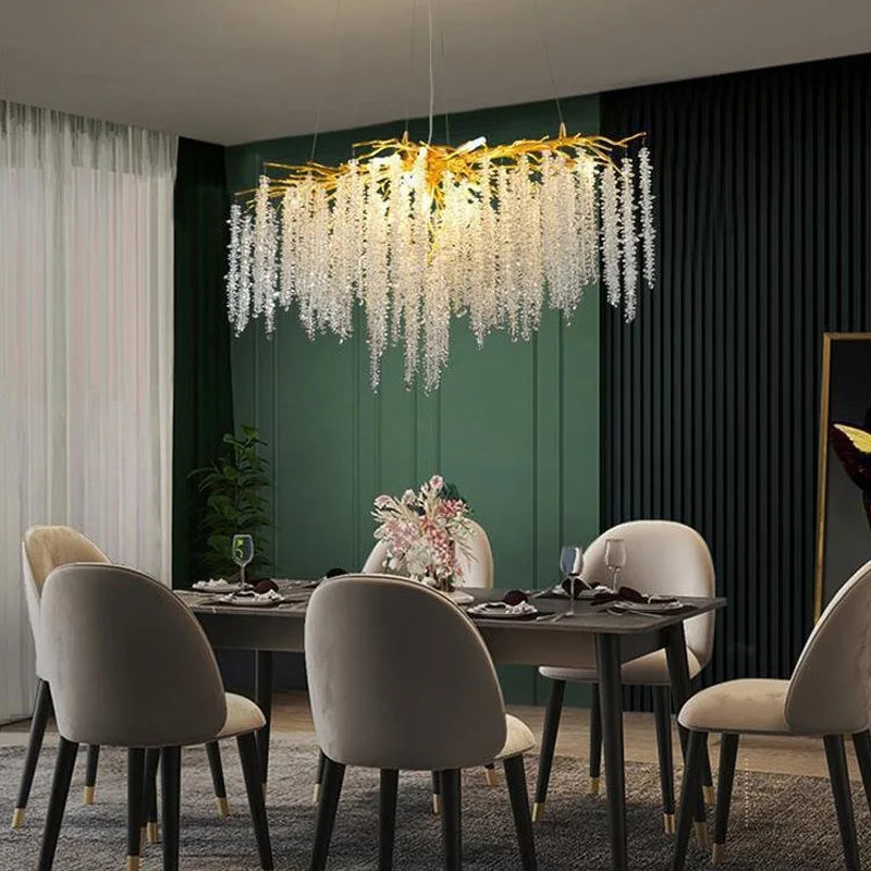 Afralia™ Crystal Chandeliers: Luxury LED Ceiling Pendant Lamps for Home Villa Living Room.