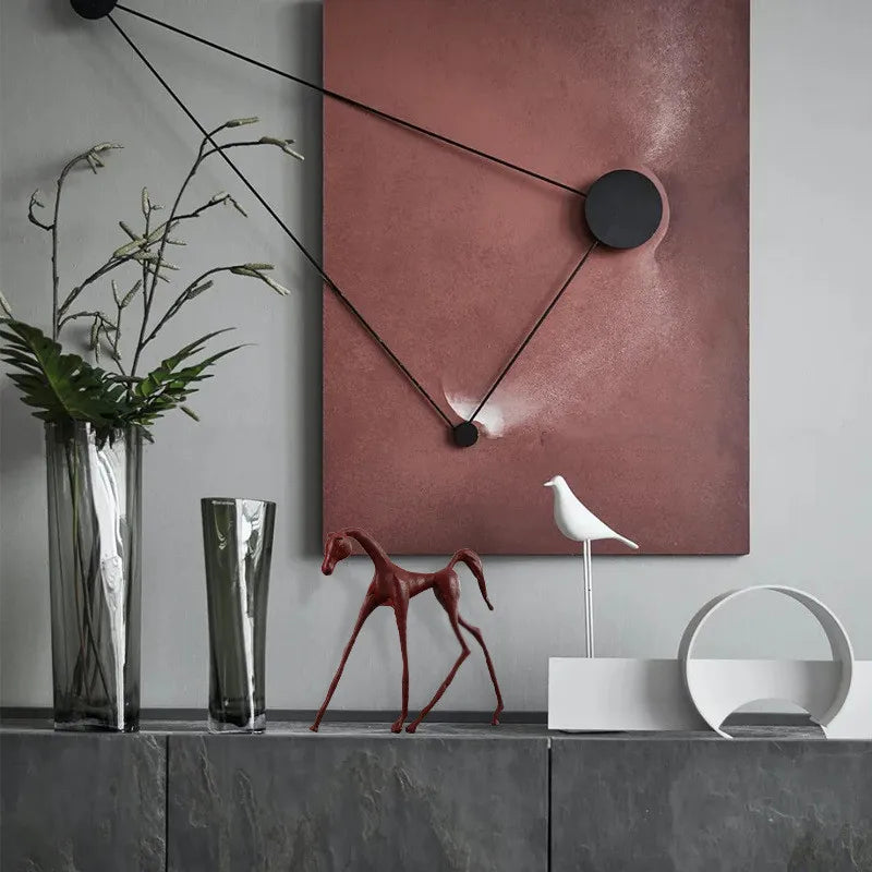 Afralia™ Thin Horse Metal Sculpture Abstract Animal Figurine for Home Decor