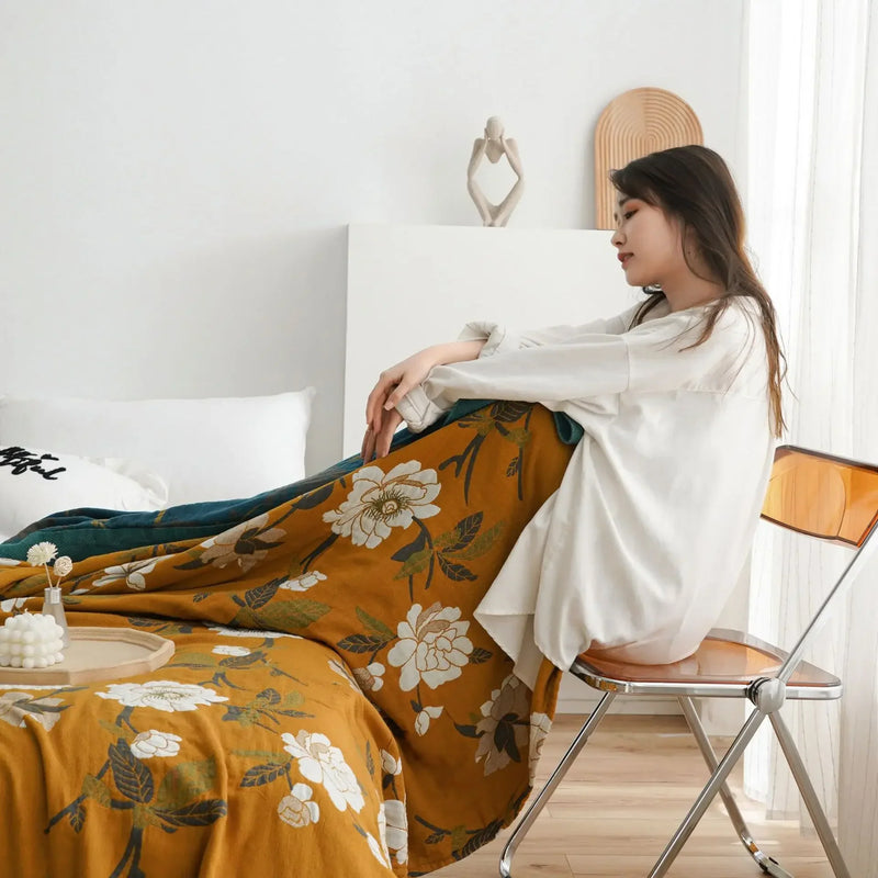 Afralia™ Cotton Throw Blanket - King Size, Soft & Breathable