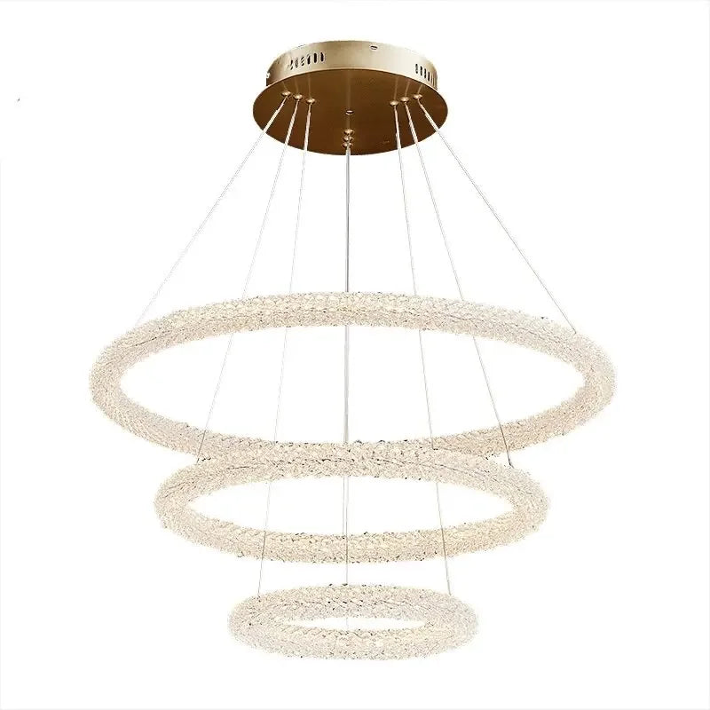 Afralia™ Nordic K9 Crystal LED Chandelier for Elegant Home Decor Lighting