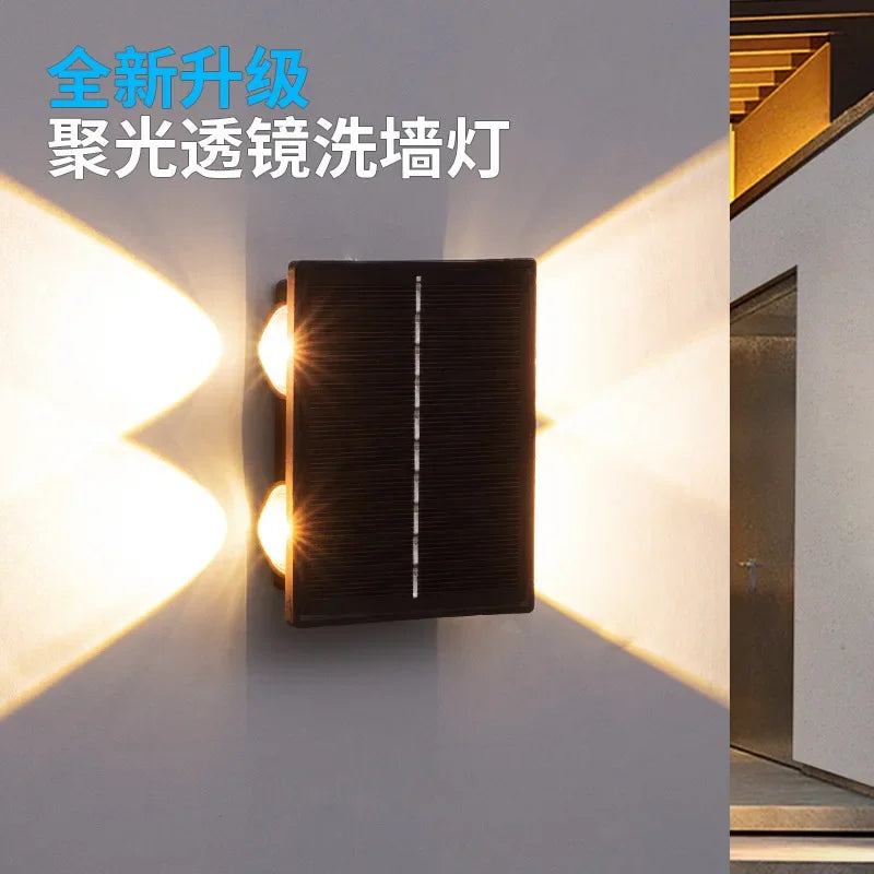 Afralia™ Solar Villa Wall Wash Light - Waterproof Outdoor Wall Lamp
