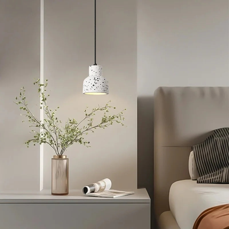 Afralia™ Terrazzo LED Pendant Lamp: Minimalist Nordic Design for Bedroom, Dining, Living Room