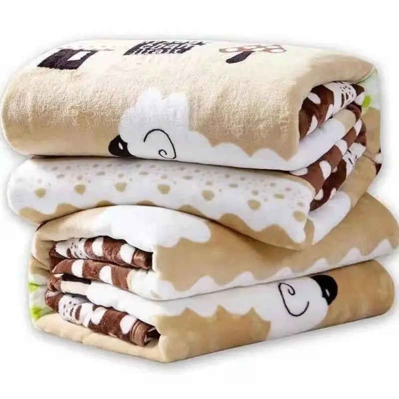 Afralia™ Plaid Patterned Air Conditioning Sofa Blanket - Soft Thicken Office Nap Kids Blanket