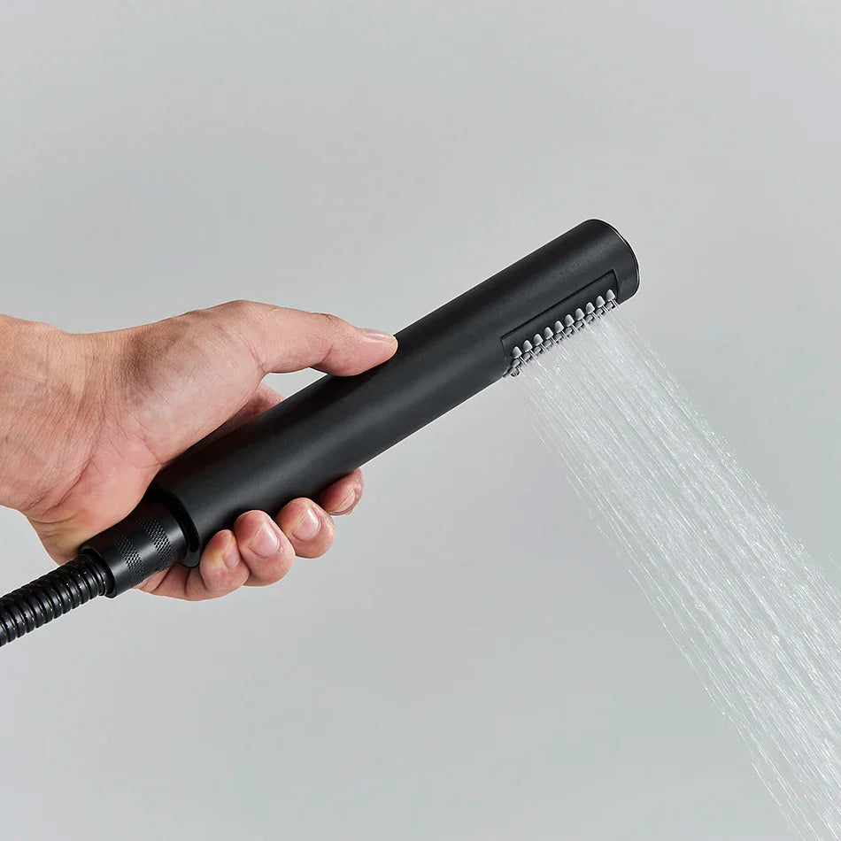 Afralia™ Wall Mount Bathtub Faucet with Hand Shower Mixer Set