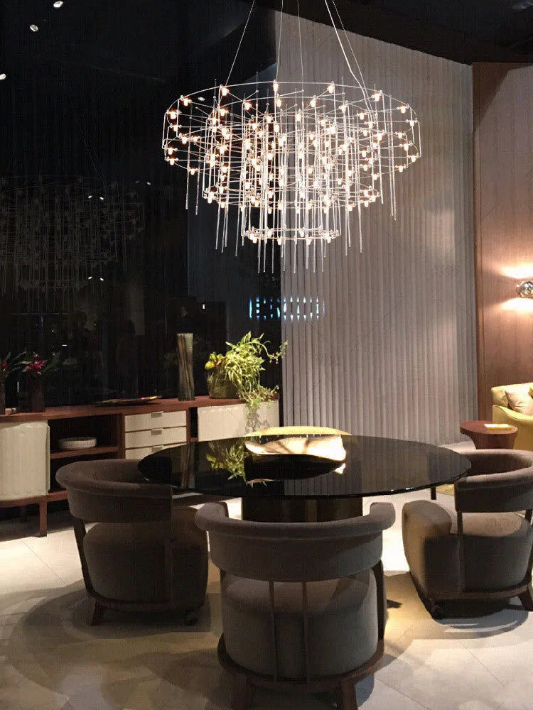 Afralia™ Stainless Steel Chandeliers: Modern Classic, Unique LED Dimmable Lamps for Living Room