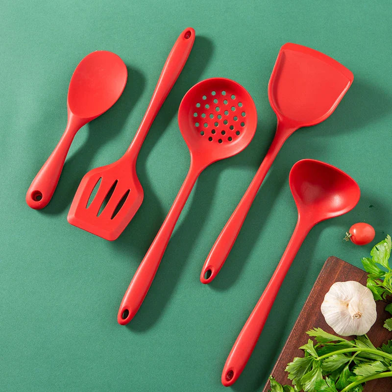 Afralia™ Silicone Cooking Utensils Set - Heat Resistant & Non-Stick Kitchenware