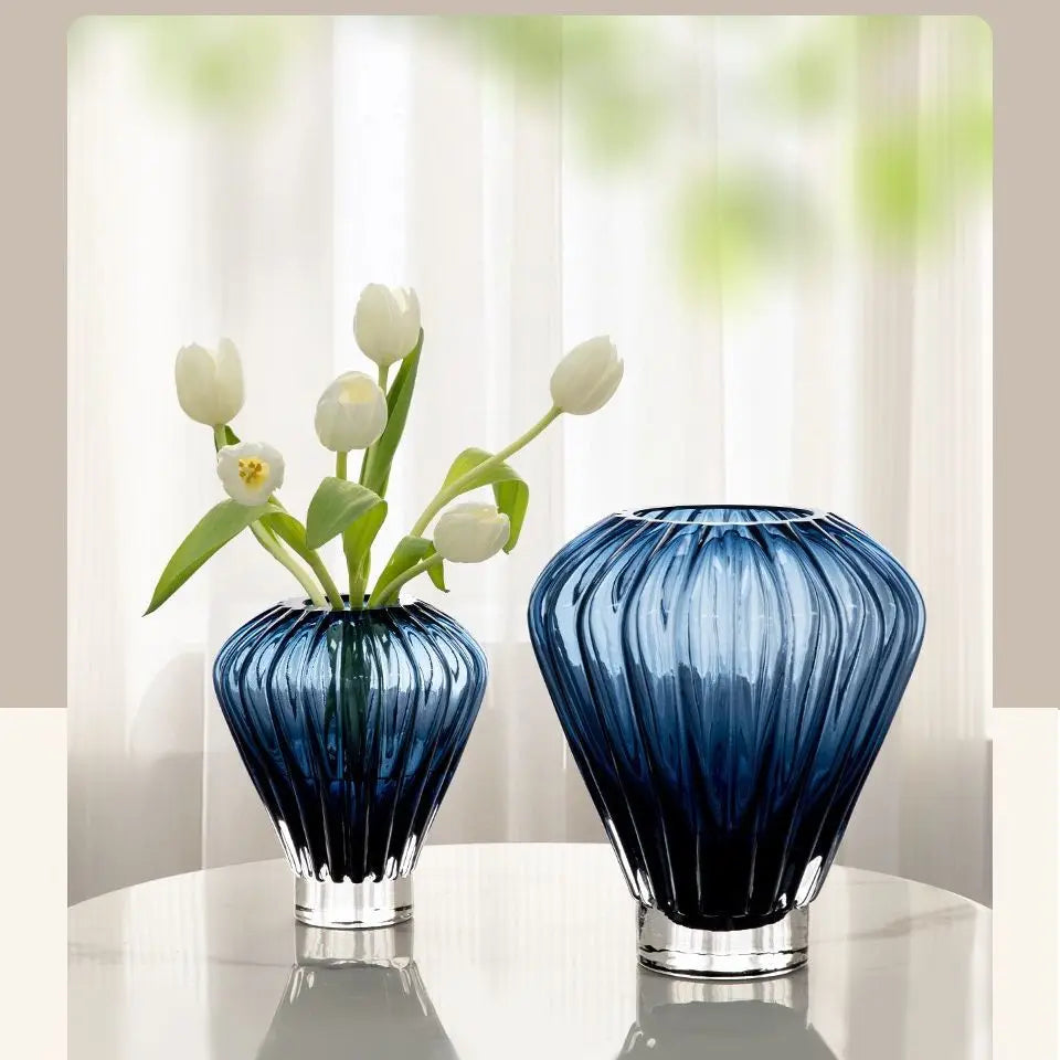 Afralia™ Blue Hot Air Balloon Vase, Lily Flower Arrangement Home Decoration