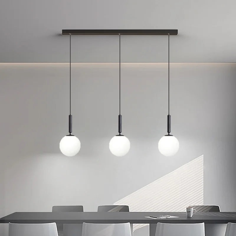 Afralia™ Nordic Glass Ball Chandelier for Dining Room Home Decor Pendant Light