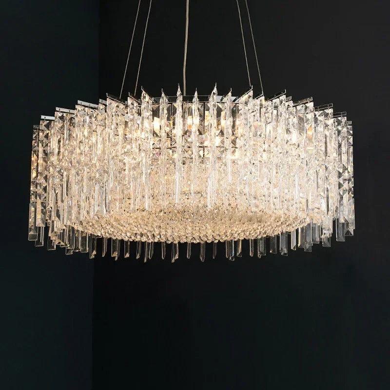 Afralia™ Crystal Chandeliers LED Ceiling Pendant Lights for Home Living Dining Room