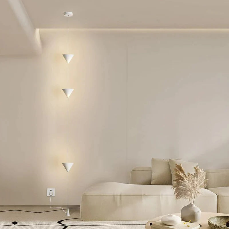 Afralia™ Minimalist Cone Design Floor Lamp - White and Black Art Decor for Bedroom and Living Room