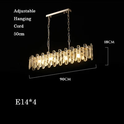 Afralia™ Crystal Dimmable Pendant Light Luminaire for Living Room Bedroom