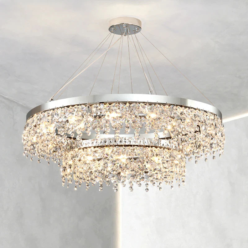 Afralia™ Crystal Chandelier: Modern Nordic LED Living Room Lamp