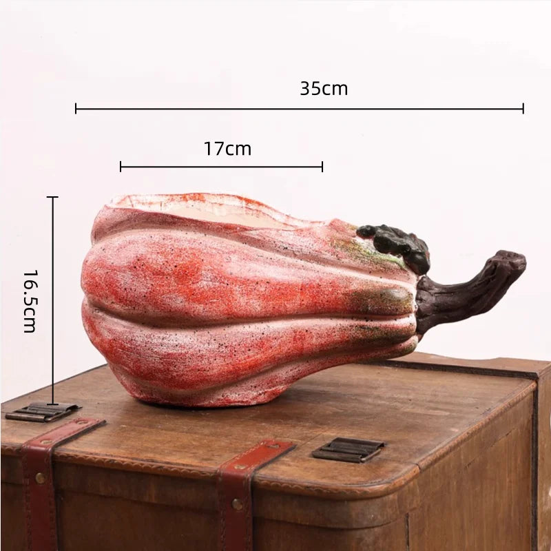 Afralia™ Pumpkin Flower Vase | Ceramic Garden Decoration Succulent Pot Plantas Accesorios