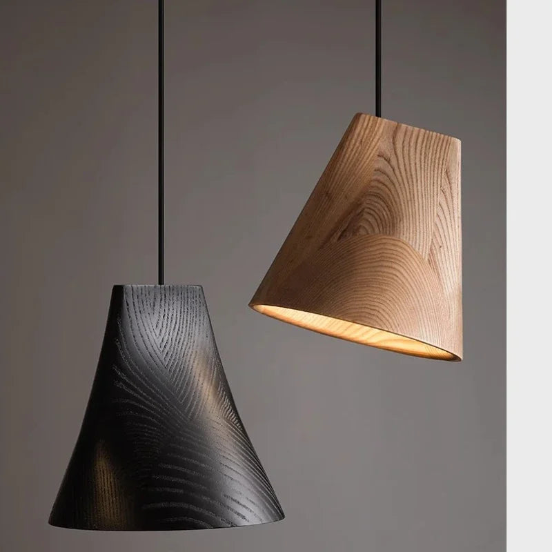 Afralia™ Adjustable Wooden Chandelier for Dining, Living Room & Staircase