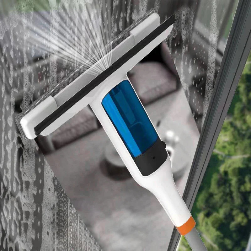 Afralia™ Window Spray Mop with Silicone Scraper - Household Cleaning Tool
