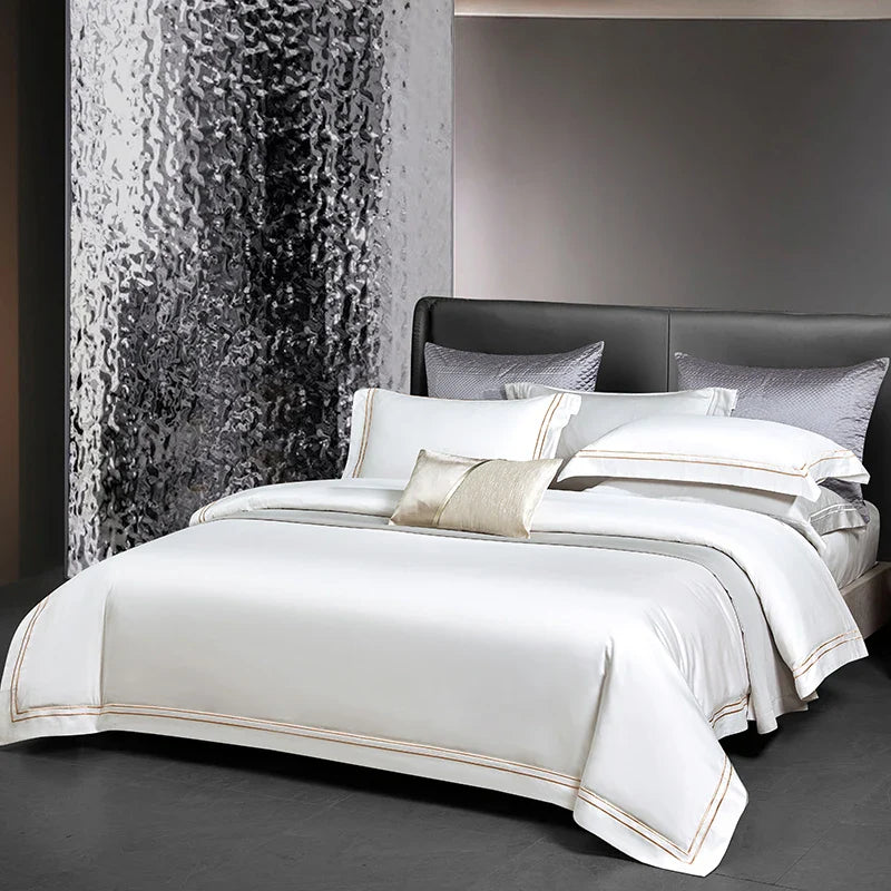 Afralia™ Luxury Hotel Style 1000TC Embroidery Bedding Set