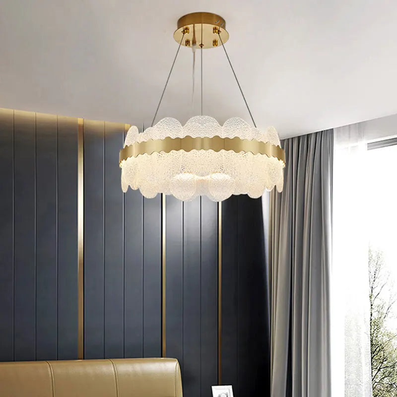 Crystal Starlight Chandelier by Afralia™ - Elegant Stainless Steel Pendant Light for Living Room & Kitchen