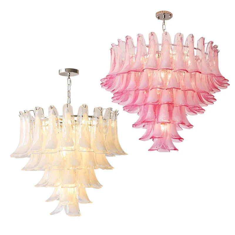 Afralia™ Glass Ceiling Pendant Light - French Style LED Hanging Lamp for Living Room