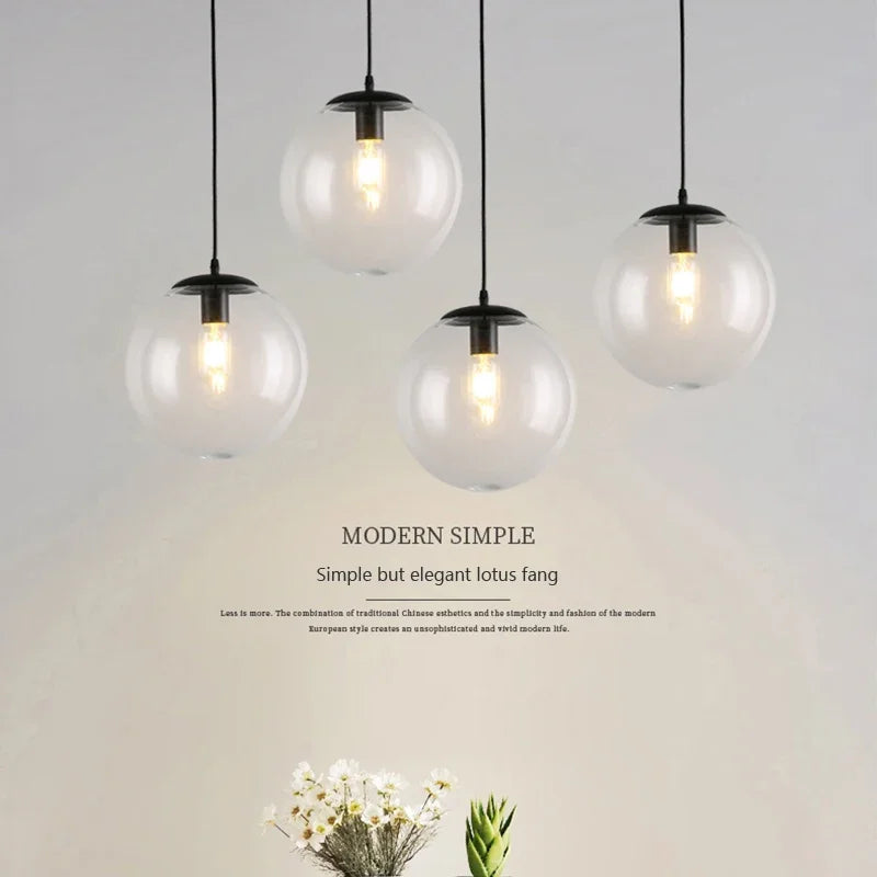 Afralia™ Glass Pendant Light: Modern Nordic Design for Bedroom, Living Room, Restaurant. Creative Home Decor Illuminate.
