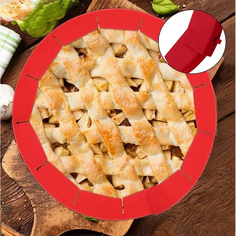 Adjustable Silicone Pie Crust Shield by Afralia™: Reusable Baking Tool for Perfect Crusts