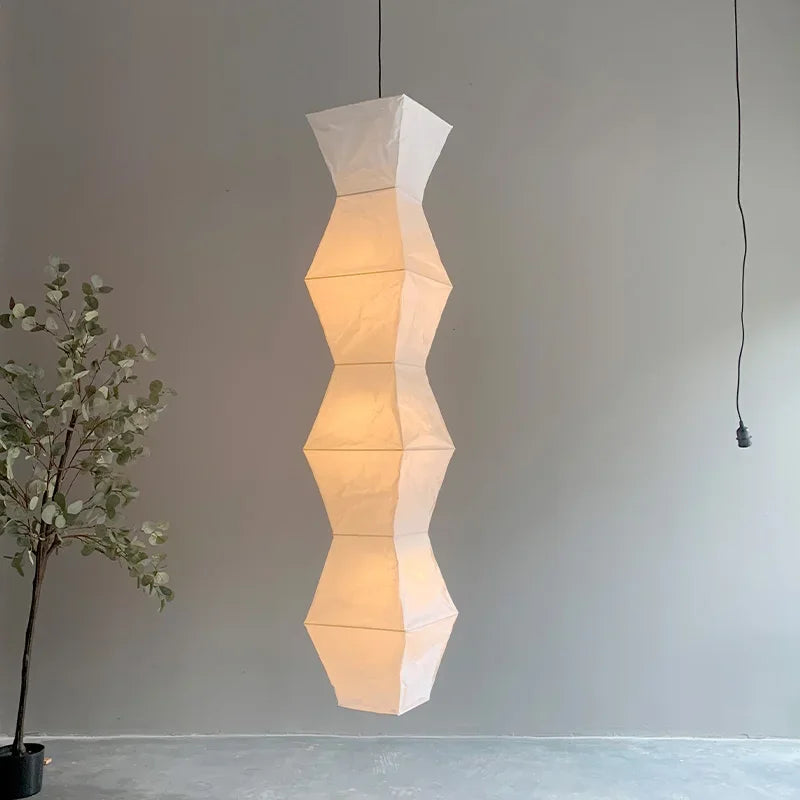 Afralia™ Wabi-sabi Noguchi Akari L7 Pendant Lights: LED E27 White Rice Paper Hanging Lamp
