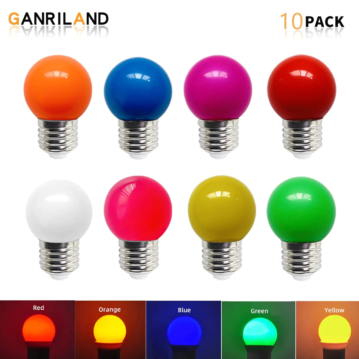 Afralia™ Colorful LED String Light Bulb 12V 24V 220V E27 1W Shatterproof Party Decor