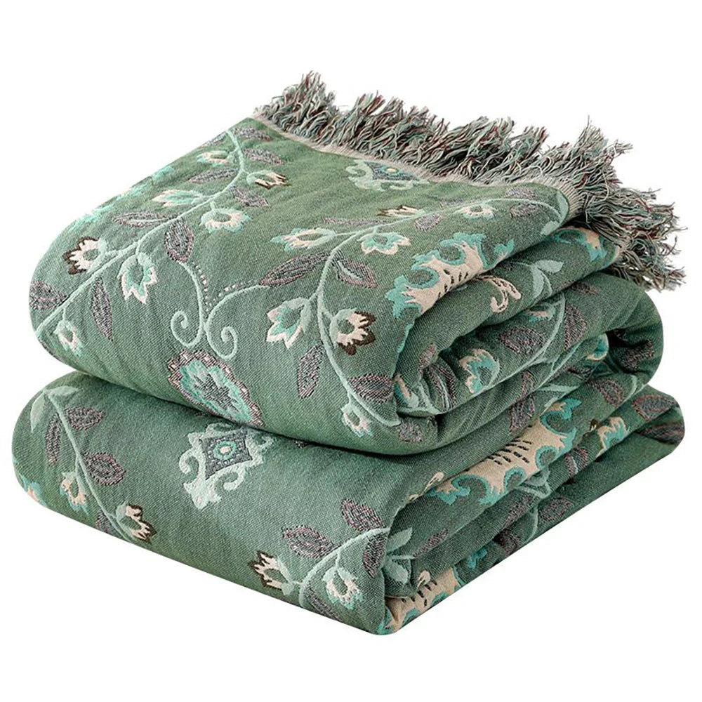 Afralia™ Floral Pattern Thin Office Nap Blanket