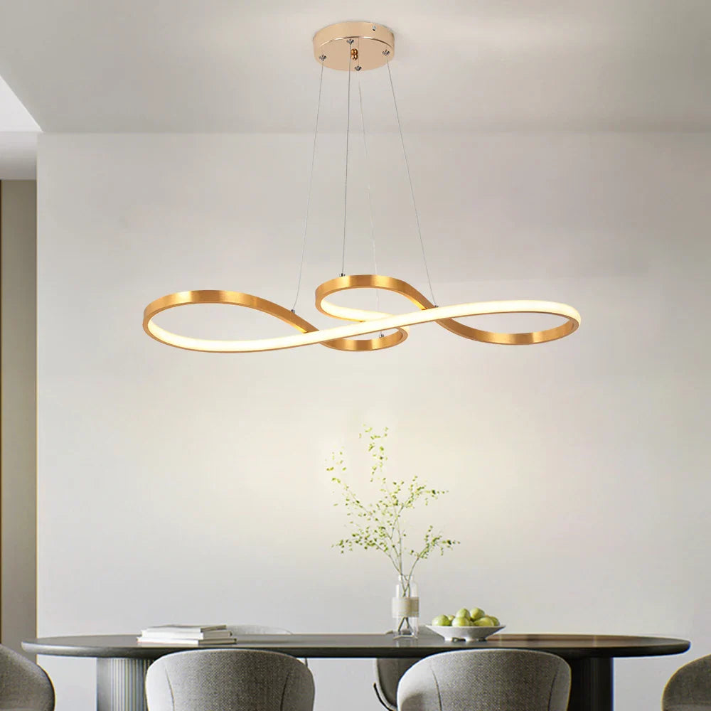 Afralia™ Acrylic LED Chandelier Pendant Light Minimalist Ceiling Lamp for Modern Decor