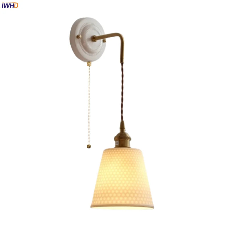 Afralia™ Polka Dot Ceramic LED Wall Lamp Adjustable Wire Interior Wall Sconces
