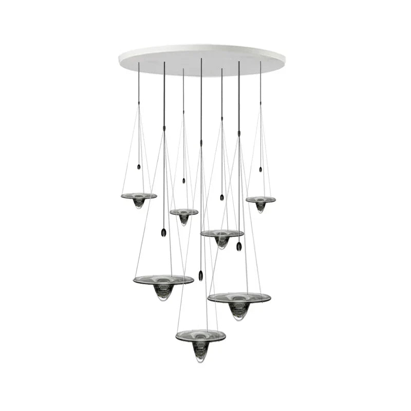 Afralia™ Clear Glass Disk LED Pendant Light - Modern Luxury Restaurant Ceiling Fixture
