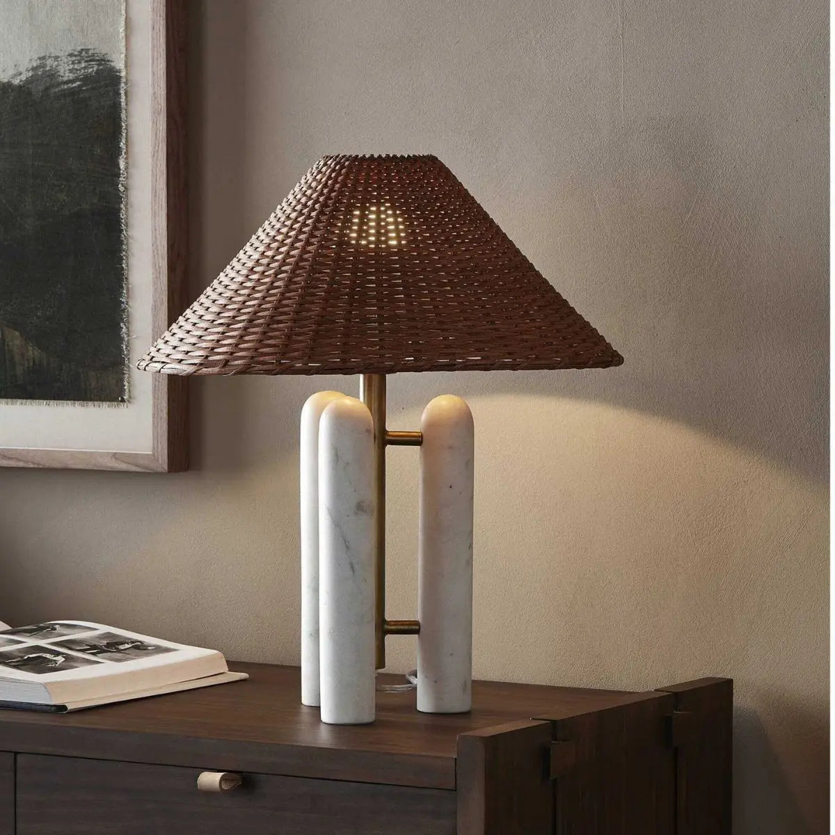 Afralia™ Wabi Sabi Stone Floor Lamp for Living Room, Study, and Bedroom
