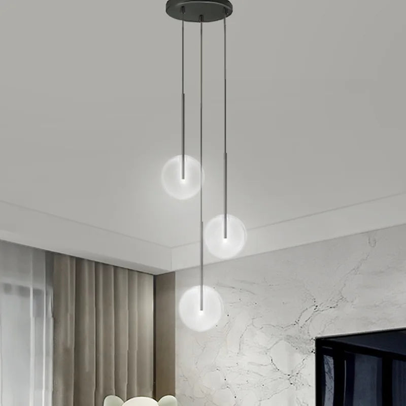 Afralia™ Glass Ball Chandelier: Luxury Pendant Lights for Lobby, Restaurant, Dining Room
