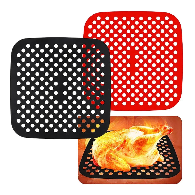 Afralia™ Silicone Air Fryer Non-Stick Baking Mat for Cake Grilled Saucer
