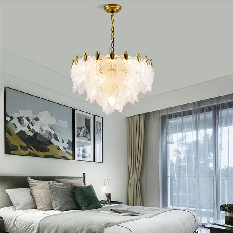 Afralia™ Luxury Glass Tree Shape Ceiling Chandelier for Living Room and Bedroom