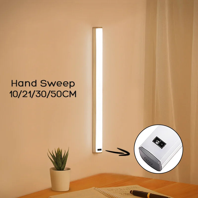 Afralia™ LED Cabinet Light Wireless Dimming Rechargeable Motion Sensor Wardrobe Night Lamp