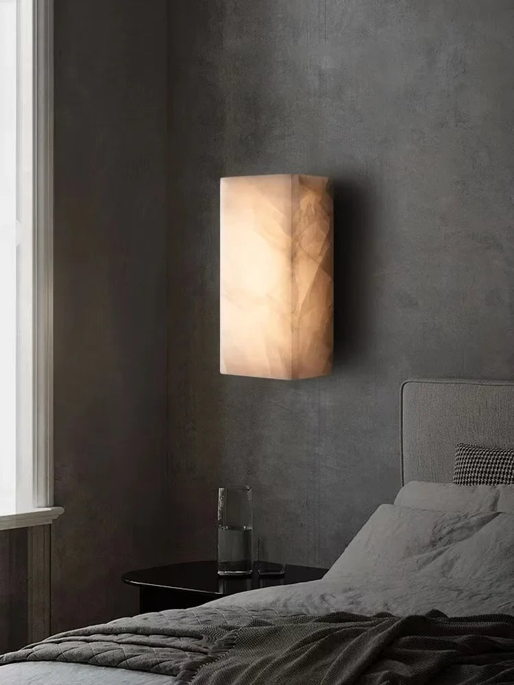 Afralia™ Outdoor Marble LED Wall Sconce for Home Decor - Waterproof, Energy-efficient