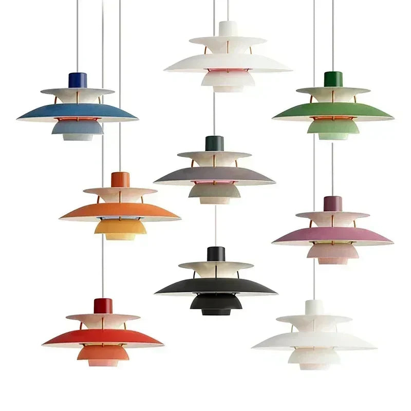 Afralia™ Colorful Umbrella LED Pendant Light for Living Room and Kitchen