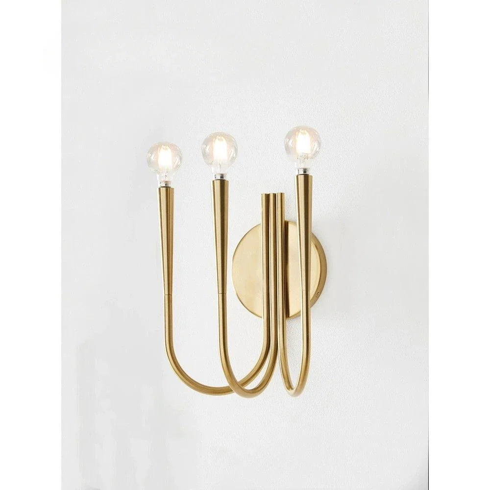 Afralia™ Vintage Copper LED Chandelier Gold Luxury Ceiling Lamp for Kitchen & Living Room